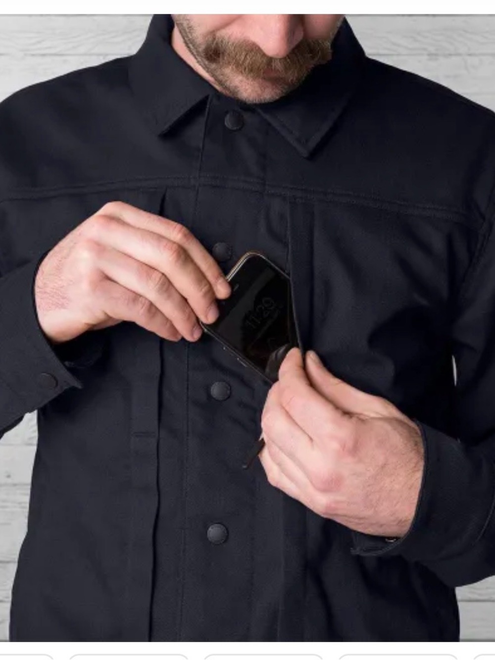 Chrome black cycling trucker jacket